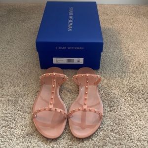 Stuart Weismann Mellie pearl studded sandals